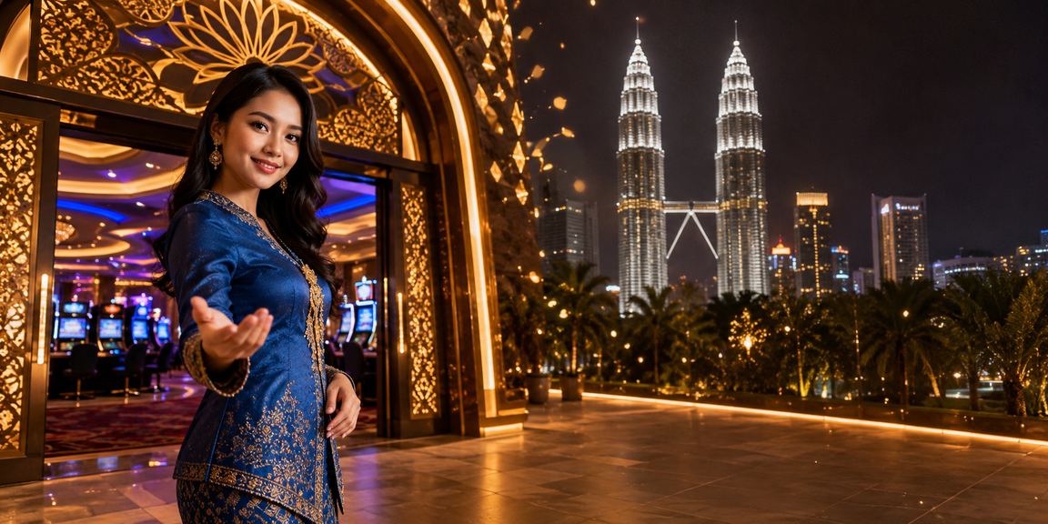 Pemandangan pertaruhan di Kuala Lumpur dengan pakaian tradisional baju kurung