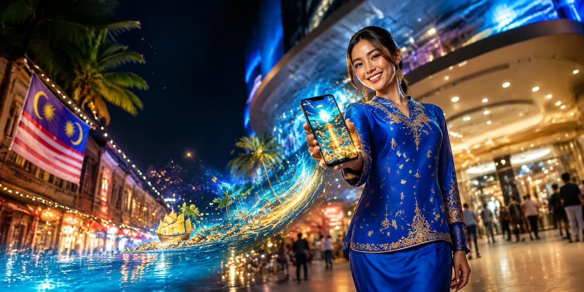 Gambaran aplikasi mobile hentao20 di Melaka dengan latar traditional baju kurung